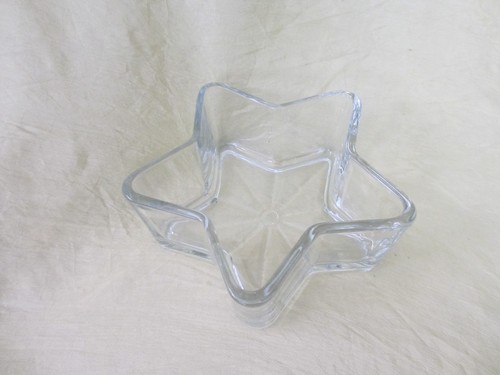 LIBBEY glass STAR SHAPED DISH bowl 6 inches 5 points SPICE GIFT Christmas - Picture 2 of 6
