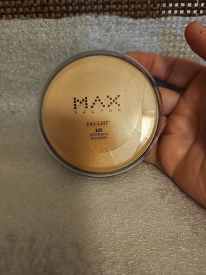 Max Factor Pancake/Pan-Cake Water-Activated Makeup 129 Med Beige Original 1.7oz