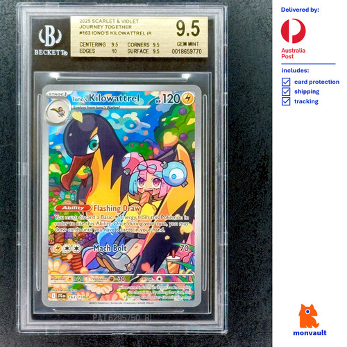 Iono's Kilowattrel graded BGS 9.5 for sale on eBay