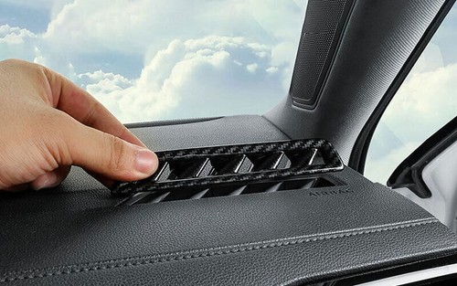 For Volkswagen Jetta Mk7 19-2022 Carbon Fiber Dashboard L&R Air Outlet Vent Trim - Picture 4 of 5