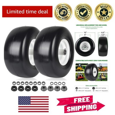 High-Performance 2-Pack Lawn Mower Tires - 13'' Heavy-Duty & Puncture Resistant