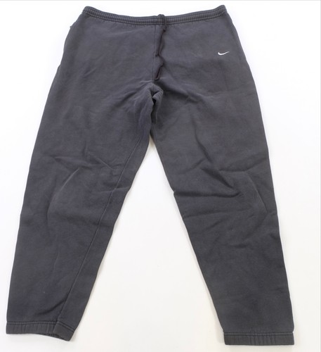 Nike, Rare VTG NIKE Sweatpants Embroidered Swoosh Fleece Joggers 90s USA Made Black XL