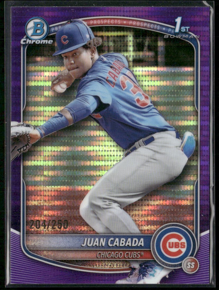 2025 Bowman Chrome #BCP-207 Juan Cabada Prospects Purple Pulsar #/250