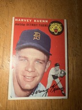 1954 Topps Harvey Kuenn rookie card Detroit Tigers - #25