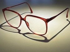 Vintage Optyl LCM Terri Brogan 8816 Candy Red Cat Eye Made In Yugoslavia VTG