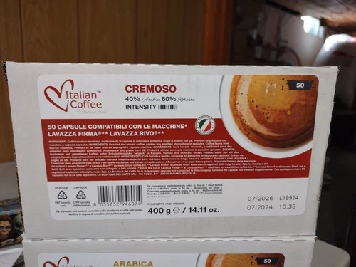 Italian Coffee capsules compatible with RIVO® machines (Cremoso, 50) - product listing photo