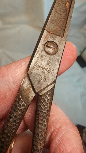 Vintage Prosperity #58 Hair Cutting Scissors Barber Tool Made In Germany - Bild 3 von 5