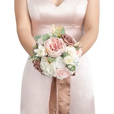 Ling's Moment Dusty Rose Wedding Bridal 7" Bouquet
