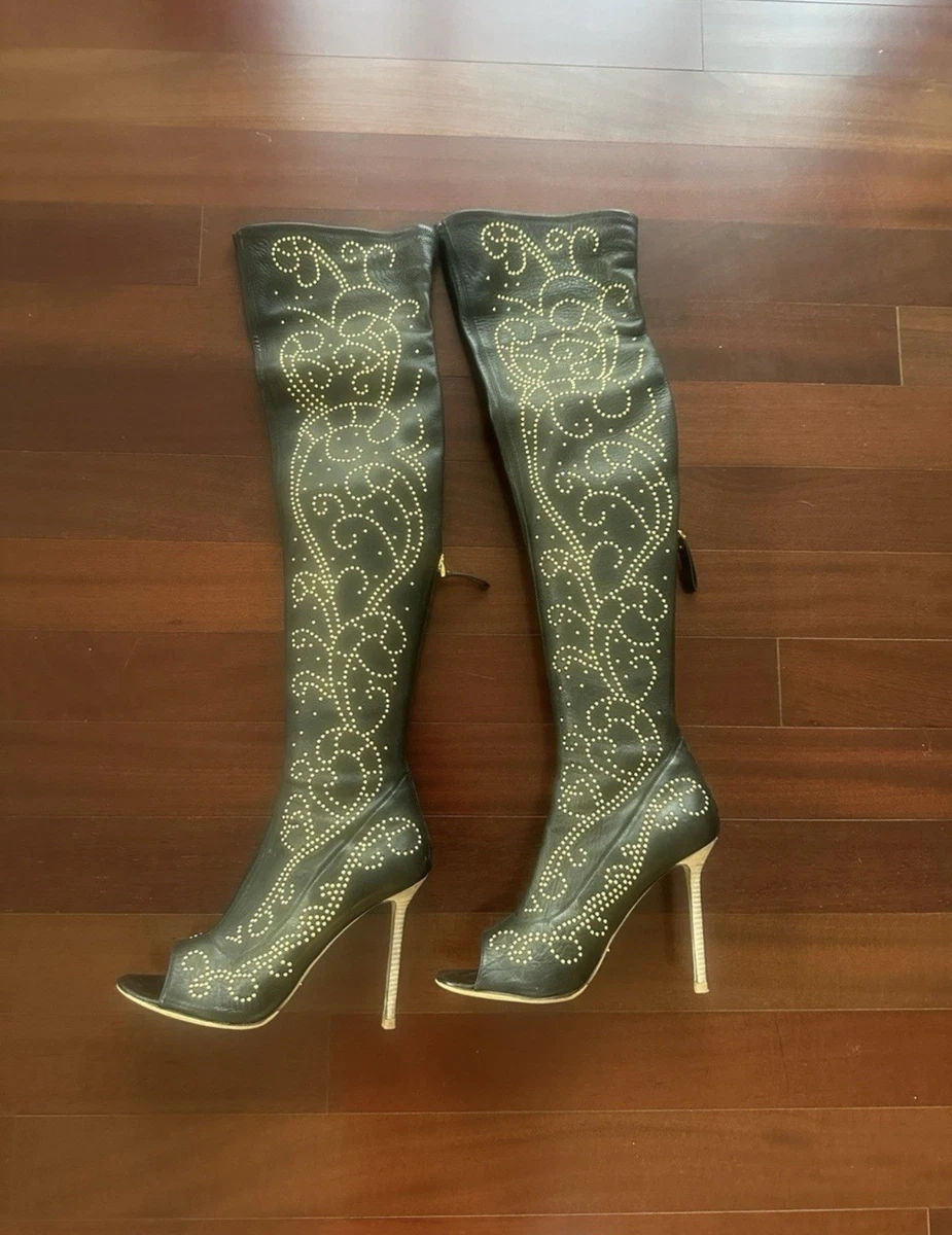 Sergio Rossi パイソン革ロングブーツ　36 1/2 23,5cm Sergio Rossi Boots for Women for sale - eBay