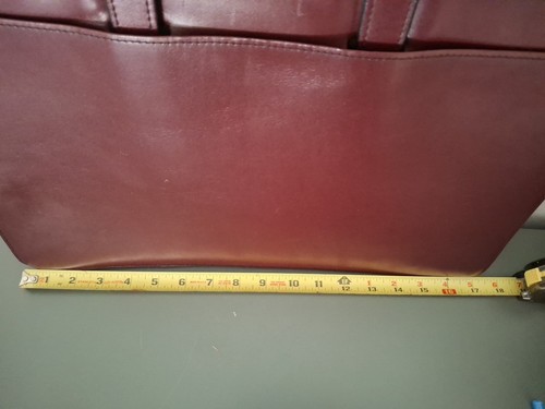 De Colección David King Cuero Borgoña Maletín/Cartera/Bolso de Documentos Det/Ajustable Correa - Imagen 3 de 24