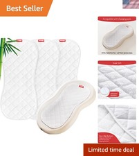 3-Pack Thick Quilted Changing Pad Liners - Machine Washable  Baby-Friendly