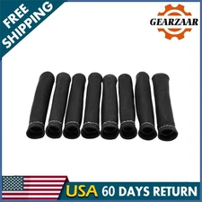 2500° 6" Spark Plug Wire Boots Protector Black Sleeve Heat Shield Cover 8Pcs A