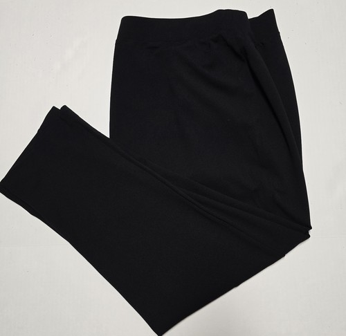 Catherines 2X (22X24W) Black Crepeknit Pull-On Pants Elastic Waist NWT - Picture 3 of 7