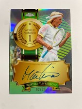 Martina Navratilova 2026 Topps Chrome Tennis World No. #1 Auto 2/25