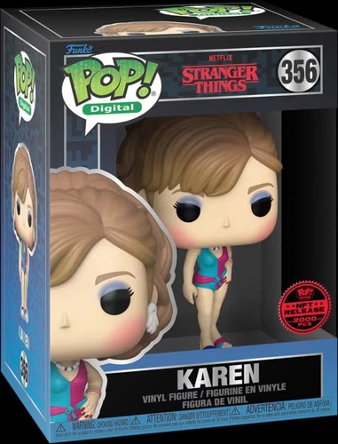 Funko Pop Digital Exclusive Stranger Things Karen #356 LE 953 PreSale Protector