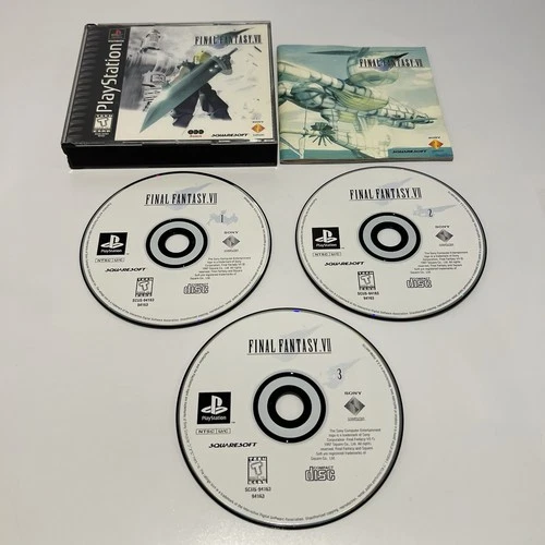 Final Fantasy VII  (PlayStation 1 PS1, 1997) CIB Complete Black Label Tested