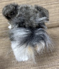 Miniature Schnauzer Plush Dog Yomiko Classics Russ Berrie 10" Long 7" Tall