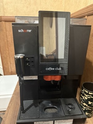Schaerer Coffee Club Single Cup Coffee Brewer Touchscreen Grinder Hot Water