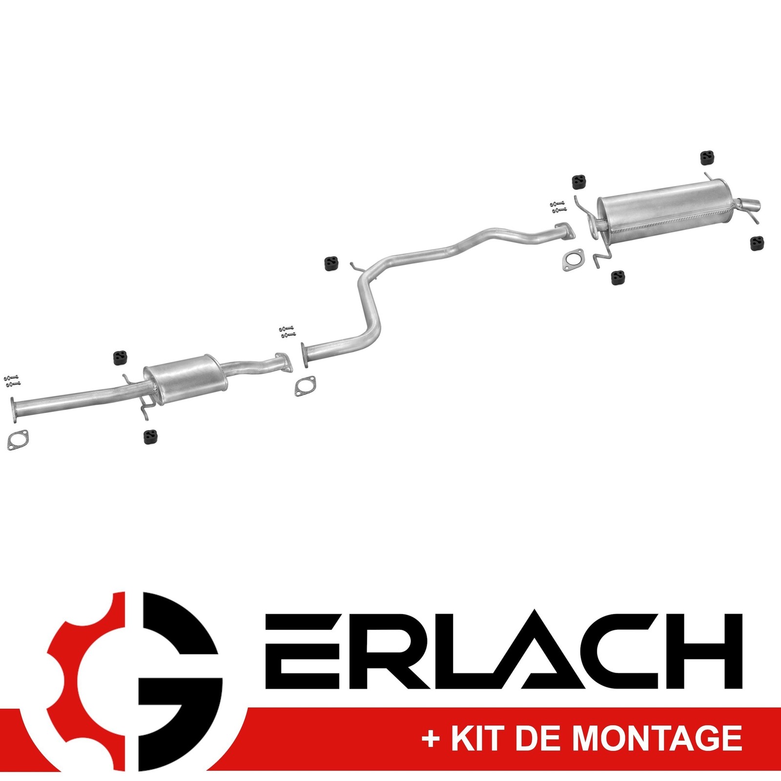Silencieux pour remplacer un pot percé sur Mazda 626 III GD 1.8 et 2.0 12V