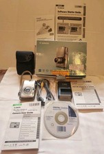 Canon PowerShot SD950 IS Digital Elph Titanium Camera Silver Works See Pics/Desc