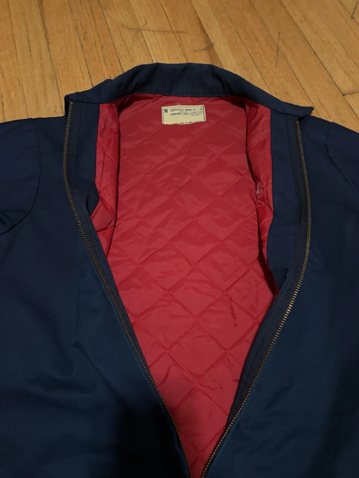 Vintage Universal Overall M&M Mars Work Jacket Mens Medium Navy Talon Zip Union image 12