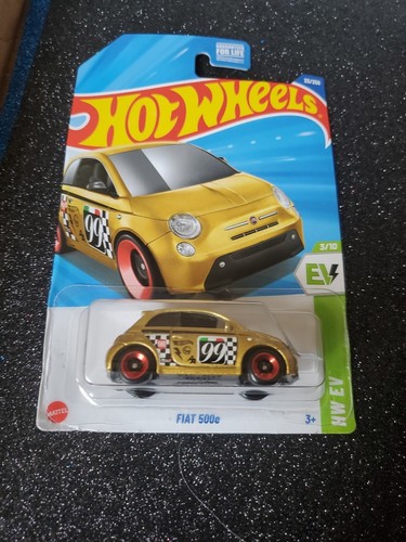 2024 Mattel Hot Wheels Gold FIAT 500e HW EV 3/10 33/250 HYW85-N9COB - Imagen 1 de 2