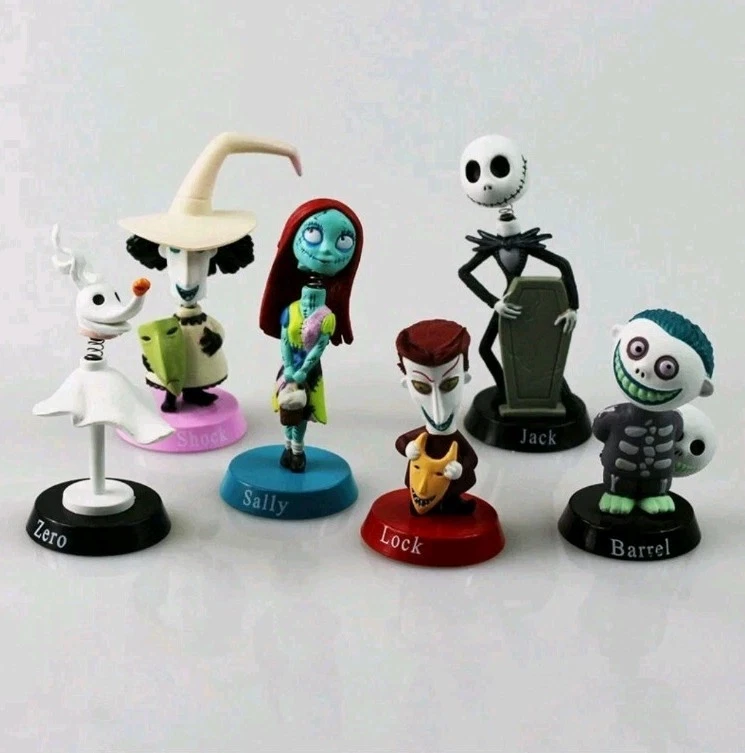 Juego de 6 piezas - Figura de acción de juguete Jack Skellington Sally Pesadilla antes de Navidad Foto 4 de 4