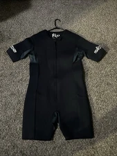Kutting Weight Sauna Suit Mens 2XL Black Short Sleeve Neoprene Zip