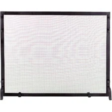 Dagan S129 Wrought Iron Panel Screen  Black