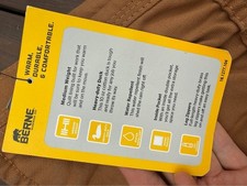 Berne medium weight tan insulated bibs, water repellent 3x duck hunting