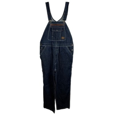 C.E. Schmidt Workwear Denim Bib Overalls Dark Wash Zipper Fly mens 38x32 NWOT