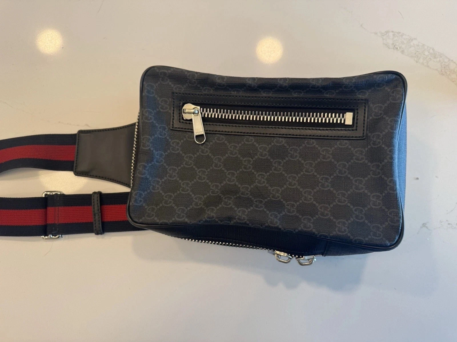Sac ceinture bandoulière GUCCI GG Supreme monogramme Web