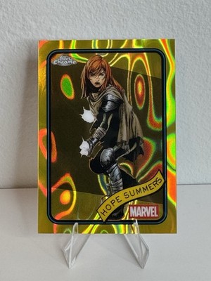2025 Topps Chrome Marvel Hope Summers Yellow Lava Refractor #73