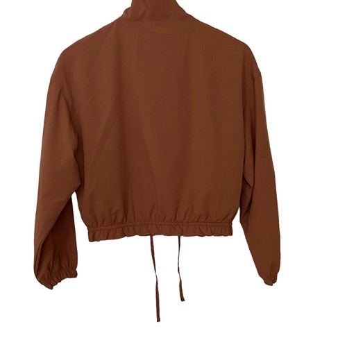 Old Navy Active Womans Size XS Gingerbread Brown Stretch Tech Dry Quick Full Zip - Picture 2 of 7