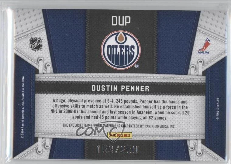 2010-11 Certified Fabric of the Game /250 Dustin Penner #DUP - Image 2 of 2