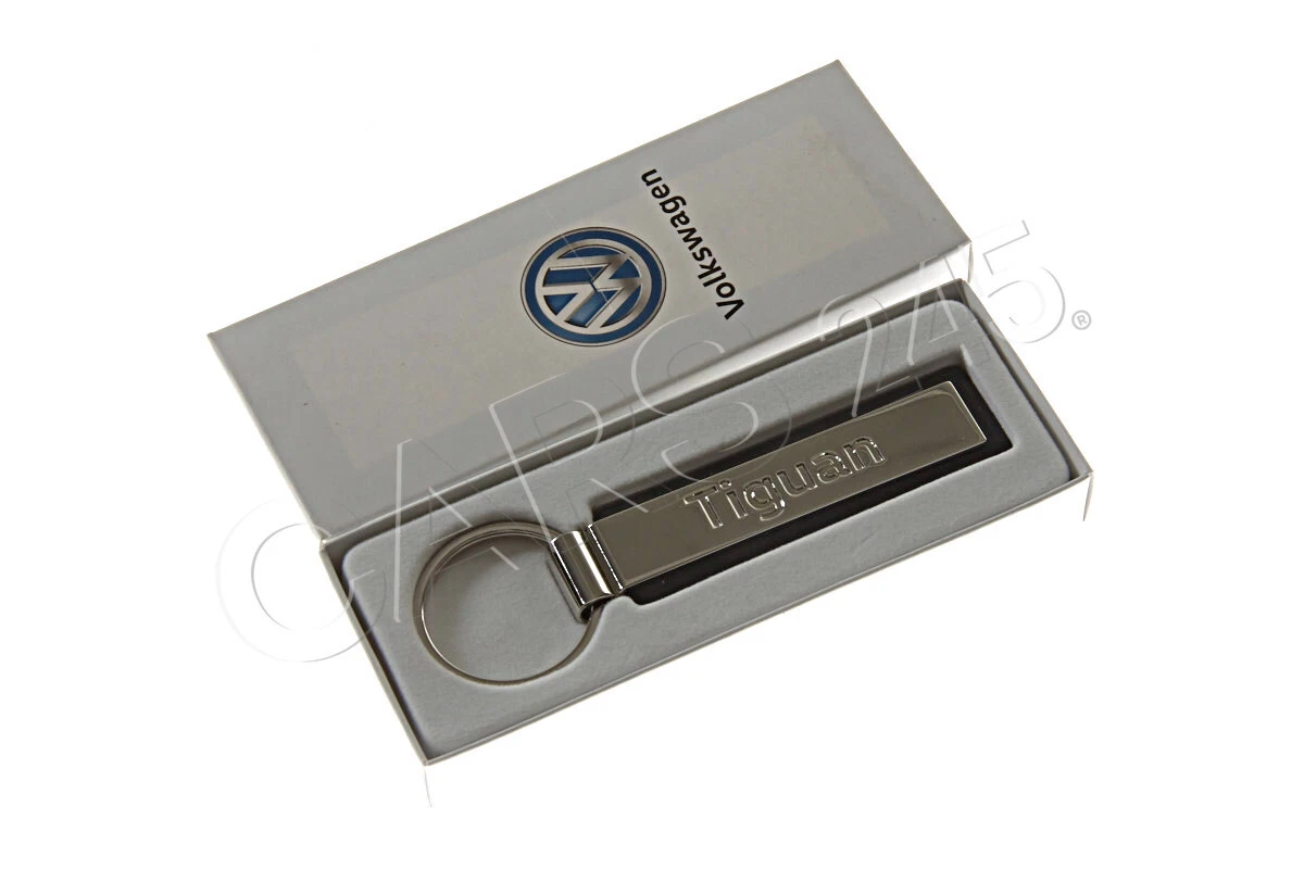Genuine VW Keychain Tiguan Keyring Metal silver black