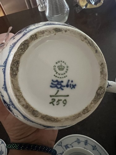 Royal Copenhagen Vintage Tea Set For Three $1500 Value Handpainted Numbered - Picture 6 of 11