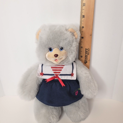Vintage Fisher Price Bear Berry Ann 9'' Stuffed Animal Sailor Dress 1998 - Picture 8 of 9