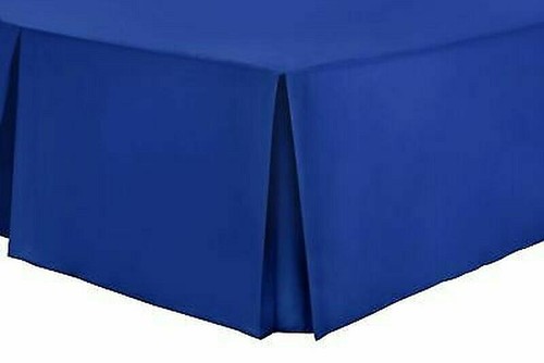 PLAIN DYED POLY COTTON BASE PLEATED VALANCE SHEETS SINGLE DOUBLE KING SUPER KING - Picture 8 of 18