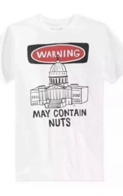 GOODIE TWO SLEEVES Men's Graphic T SHIRT TOP ''Warning May Contain Nuts'' SZ S NWT