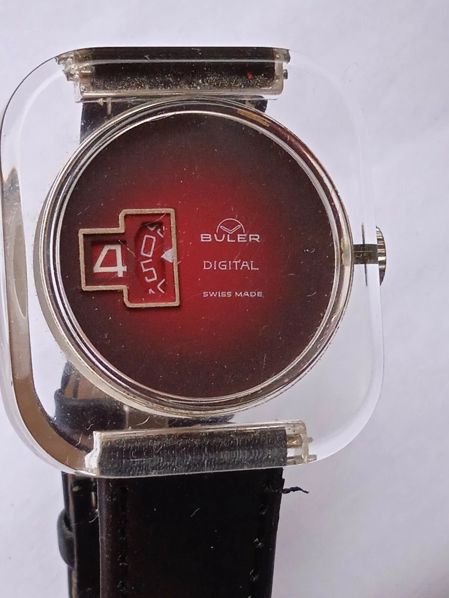 Montre Homme Suisse Num rique Vintage BULER R tro RARE
