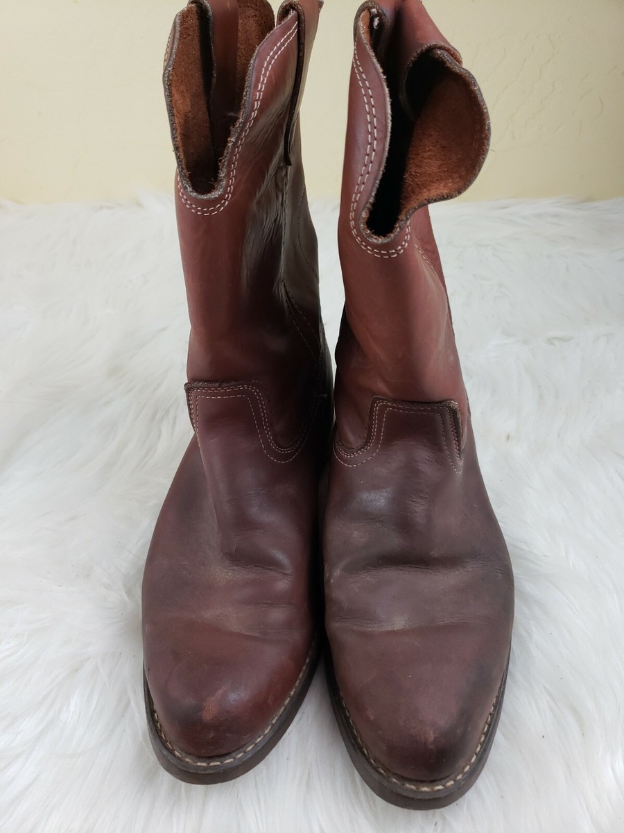 Biltrite Men’s Roper Cowboy Boots Size 9D Brown Leather s-l400.jpg main image 2
