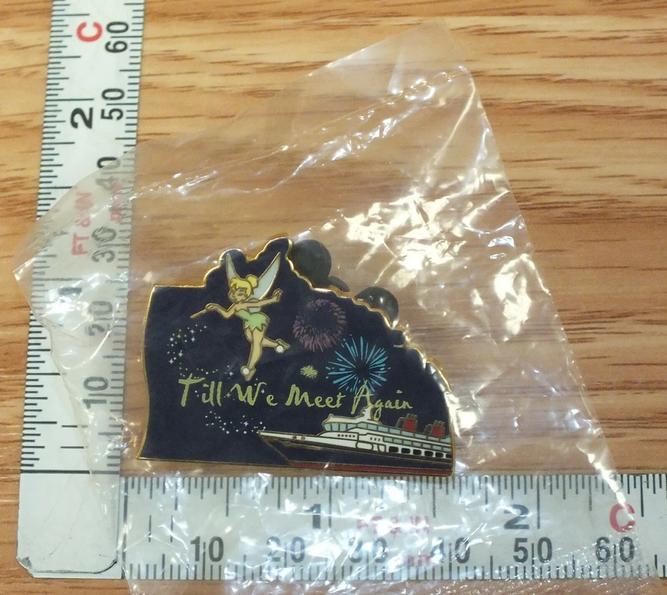 Prendedor Campanilla Genuino Disney Cruise Line Lanzamiento Limitado "Hasta que Nos encontremos Nuevamente"  Foto 4 de 4