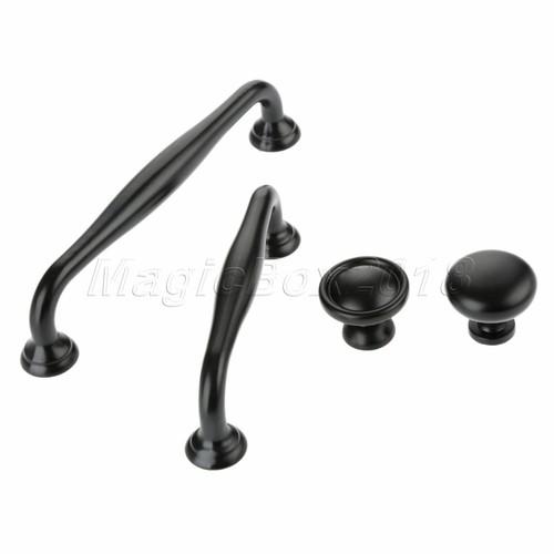 Black Matte Kitchen Door Handles Cupboard Wardrobe Drawer Pulls