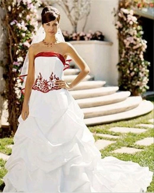 Red Strapless Wedding Dresses for sale | eBay