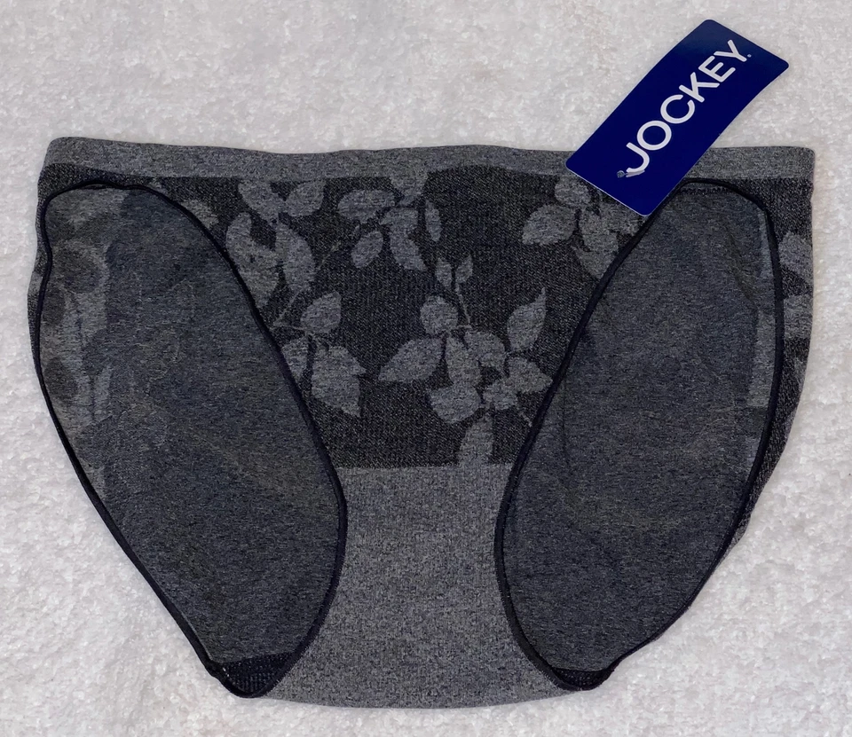 Braguita de bikini JOCKEY EcoComfort gris carbón hoja floral cuerda para mujer talla 3XL 10 Foto 3 de 4