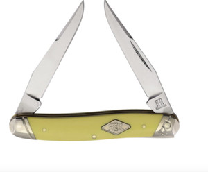 ROUGH RYDER RIDER MUSKRAT YELLOW CARBON STEEL 4 1737