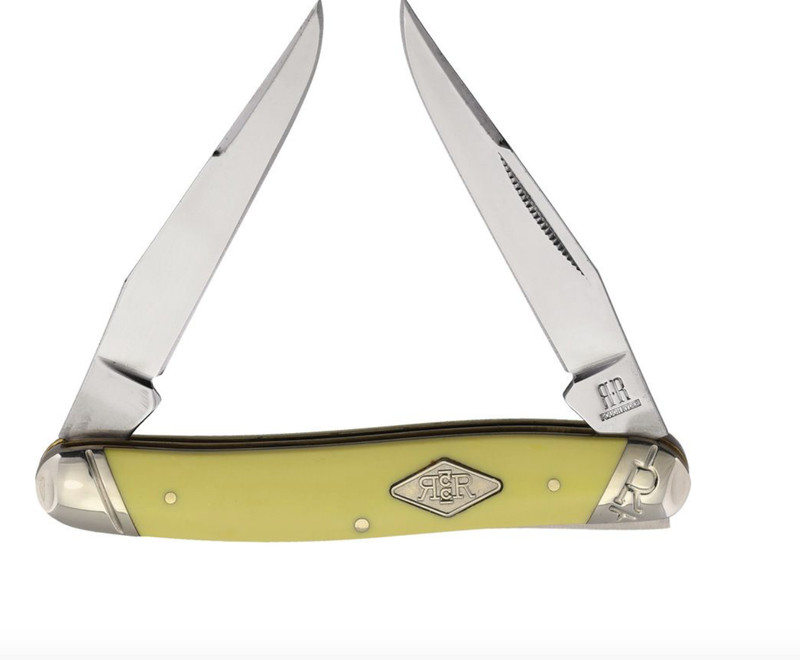 ROUGH RYDER RIDER MUSKRAT YELLOW CARBON STEEL 4 1737
