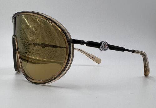 Authentic MONCLER Vangarde ML0222 57L Brown Bronze Shield Sunglasses (56-1) - Picture 3 of 9