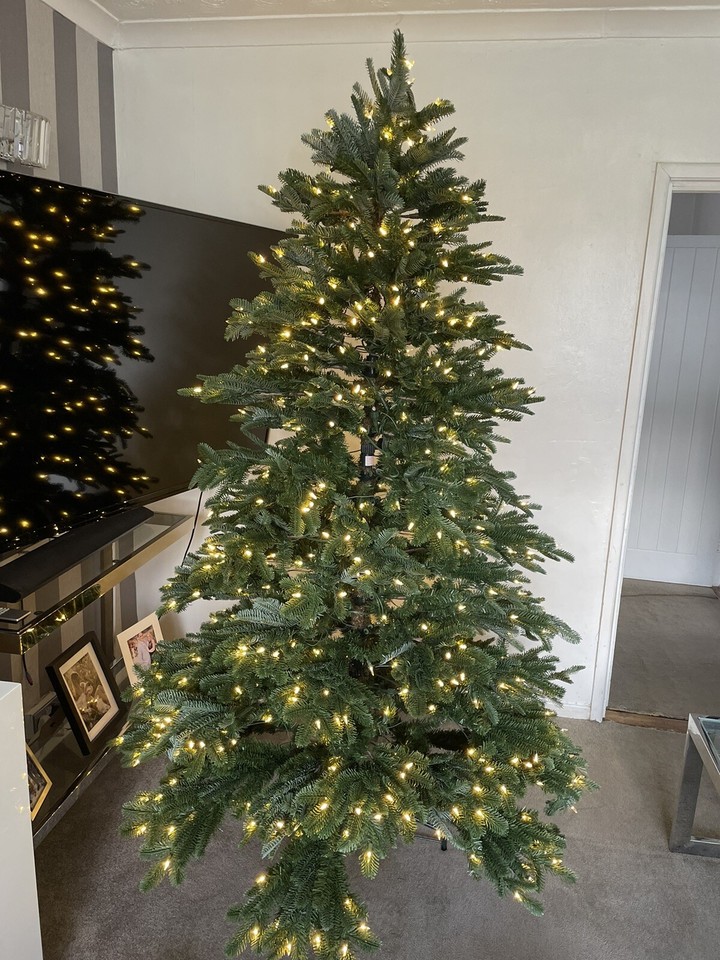 balsam hill christmas tree 7ft Nordmann Fir , Easy Plug With Led Clear